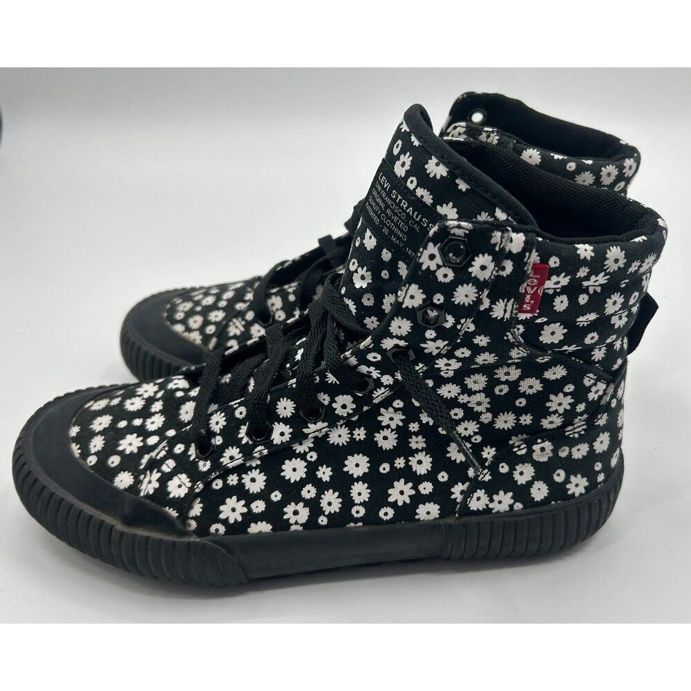 Levi's  Women's Floral Olivia Floral Fabric Hightop Shoes Size 8 - Picture 9 of 9